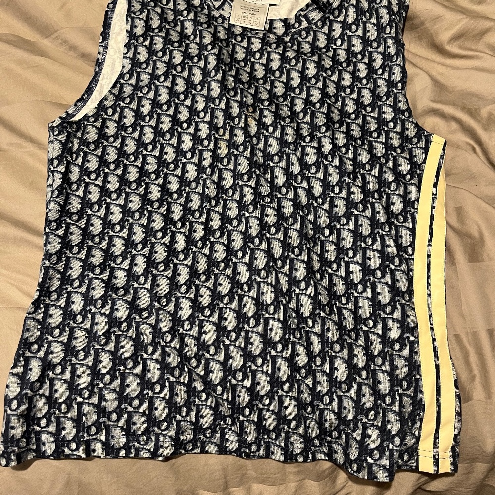 Vintage Authentic Christian Dior monogram Trotter Top